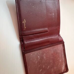 Genuine Leather Wallet in Rich Burgundy - Vintage Givenchy